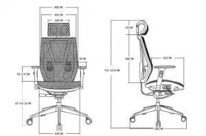 Ergonomická kancelárska stolička WorkLine FULL NET