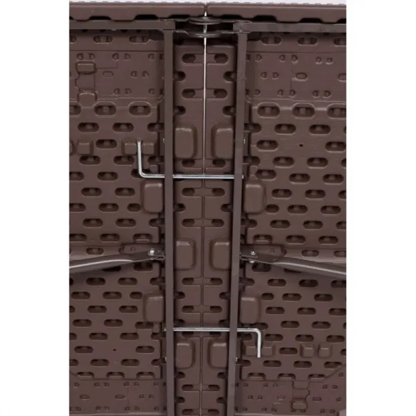 Cateringový stôl RATTAN skladaný v kufríku 180 cm hnedý