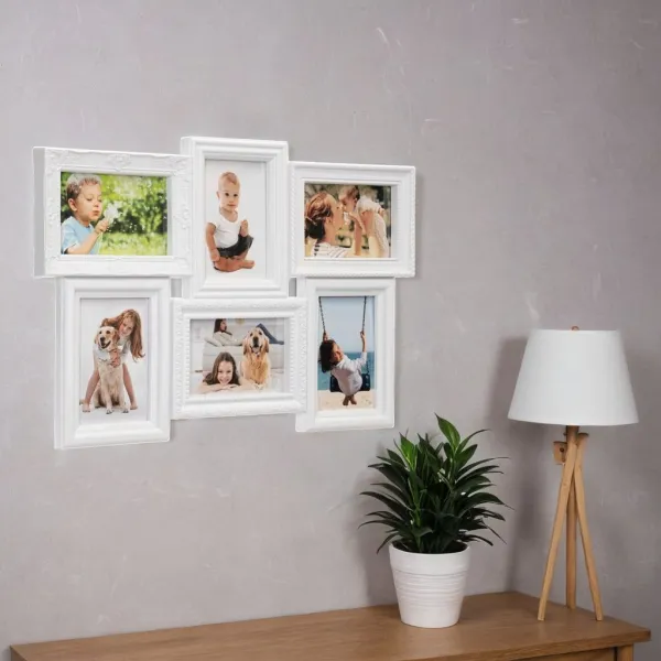TZB Fotorámeček BAFRA 51x35 cm 6 fotografií bílý