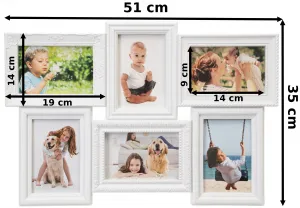 TZB Fotorámeček BAFRA 51x35 cm 6 fotografií bílý