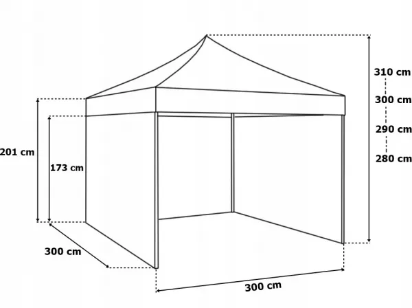 TZB Zahradní párty stan 3x3 m ROLE bílý