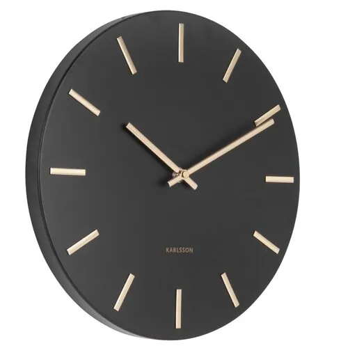 Karlsson 5821BK Dizajnové nástenné hodiny pr. 30 cm