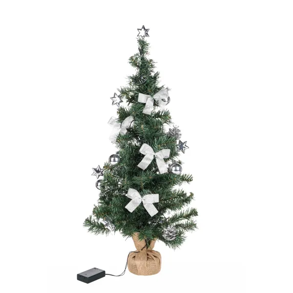Haushalt international Umělý Vánoční stromek, stříbrné ozdoby, 75 cm