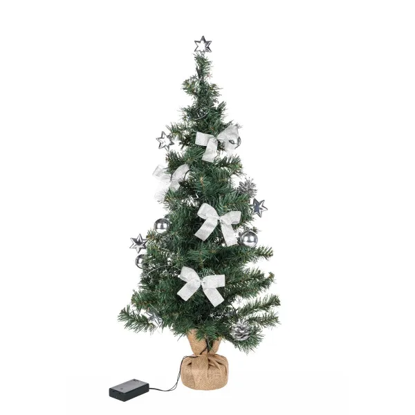 Haushalt international Umělý Vánoční stromek, stříbrné ozdoby, 75 cm