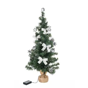 Haushalt international Umělý Vánoční stromek, stříbrné ozdoby, 75 cm
