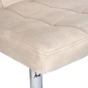 Arako bar hocker chrómovo-béžový Velvet