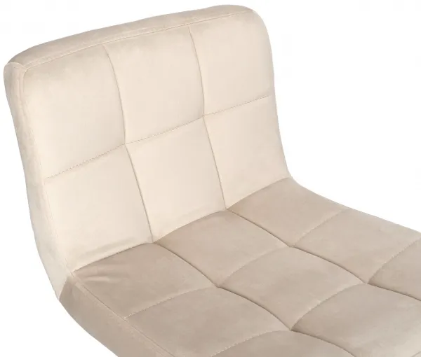 Arako Black beige Velvet bar hocker