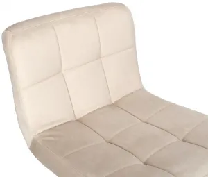 Arako Black beige Velvet bar hocker
