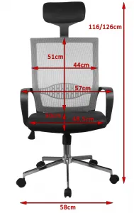 Ak furniture Kancelárska stolička OCF-9 červená