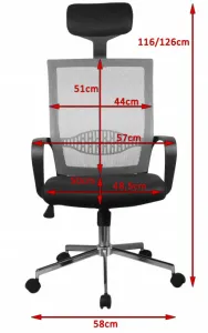 Ak furniture Kancelárska stolička OCF-9 červená