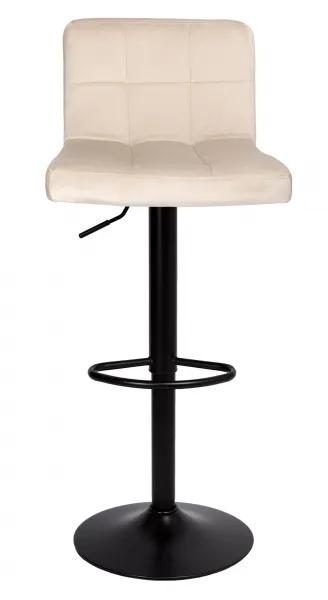 Arako Black beige Velvet bar hocker