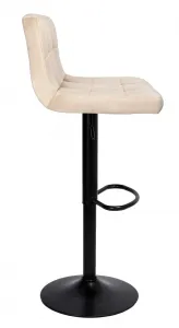 Arako Black beige Velvet bar hocker