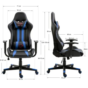 Ak furniture Herné kreslo F4G FG33 čierne/biele