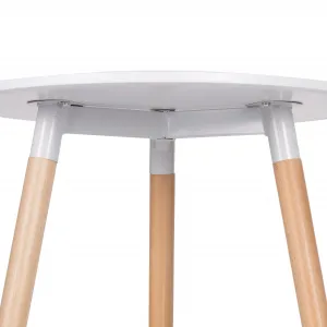 Moderný drevený stôl do kuchyne v obývacej izbe 60 cm