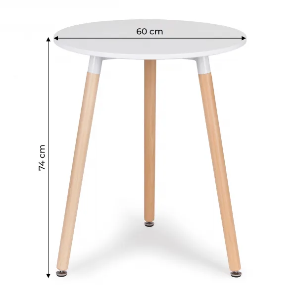 Moderný drevený stôl do kuchyne v obývacej izbe 60 cm