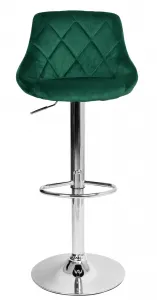Cydro chrómovo zelený Velvet bar hocker