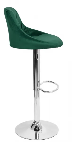 Cydro chrómovo zelený Velvet bar hocker