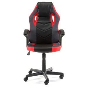 Ak furniture Otočná herní židle FERO II černo-červená