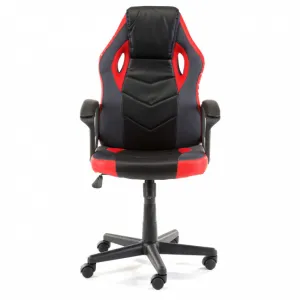 Ak furniture Otočná herní židle FERO II černo-červená