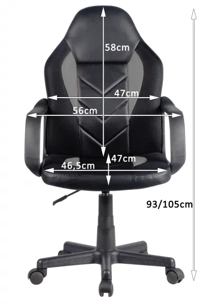 Ak furniture Detská herná stolička GAME čierno-modré