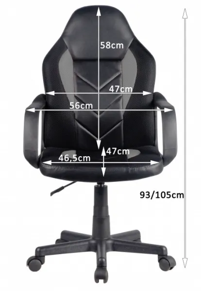 Ak furniture Detská herná stolička GAME čierno-modré