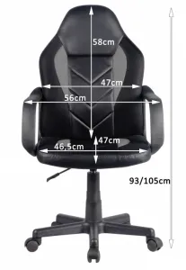 Ak furniture Detská herná stolička GAME čierno-modré