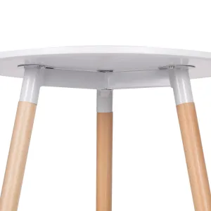 Moderný drevený stôl do kuchyne v obývacej izbe 60 cm
