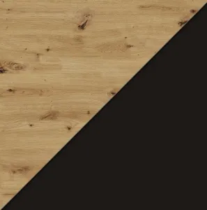 ARTBm Polica AURA 120 | dub artisan/čierny mat