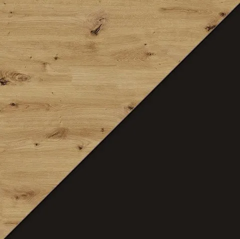 ARTBm Komoda AURA 2D4S | dub artisan/čierny mat