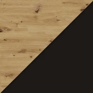 ARTBm Komoda AURA 4D | dub artisan/čierny mat