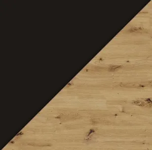 ARTBm Konferenčný stolík RAVENNA F 90  | čierna matná / dub artisan