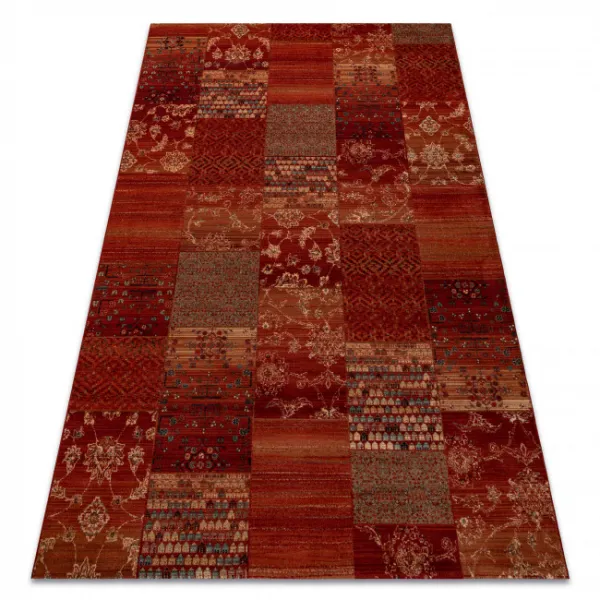 Koberec KASHQAI 4327 300 Patchwork bordový