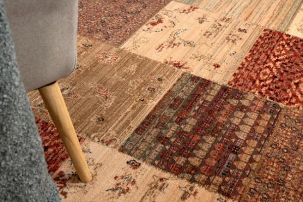 Koberec KASHQAI 4327 101 Patchwork terakota