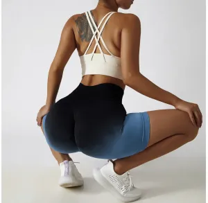 Legínovo Push-up kraťasy ombré tmavo modré Veľkosť: S