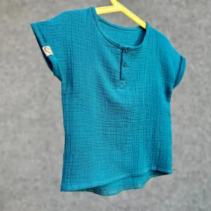 Letný mušelínový top pre deti- rôzne farby | MOYO Farba: Blue, Veľkosť: 116/122