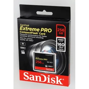 SanDisk Extreme Pro CF 256 GB 160 MB/s VPG 65, UDMA 7 85235110