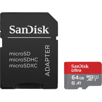 Pamäťová karta SanDisk ULTRA ANDROID microSDXC 64 GB 140 MB/s A1 Class 10 UHS-I + ADAPTÉR 047105