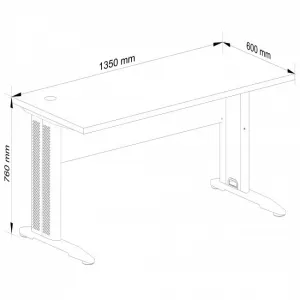 Ak furniture Volně stojící počítačový stůl BM-135 bílý