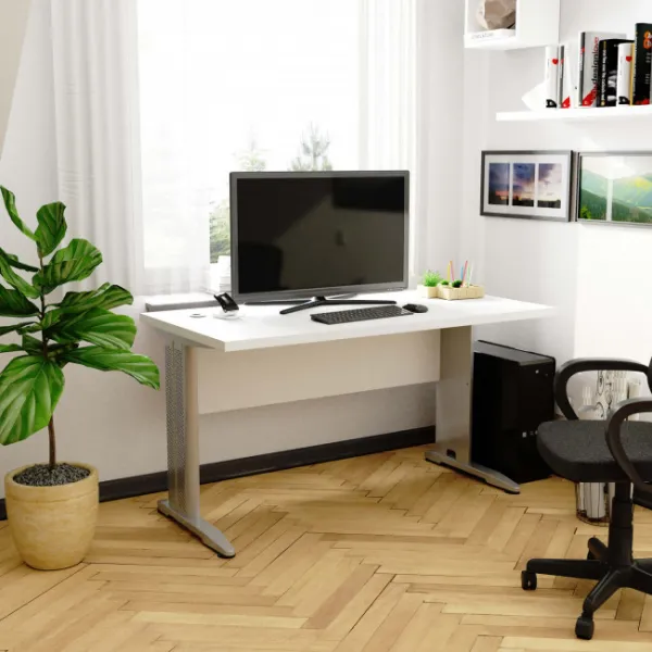 Ak furniture Volně stojící počítačový stůl BM-135 bílý