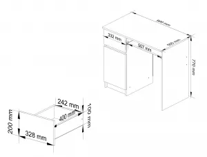 Ak furniture Písací stôl PIKSEL 90 cm biely ľavý