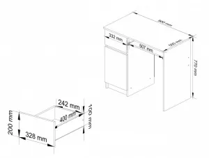Ak furniture Písací stôl 90 cm Piksel jelša ľavý