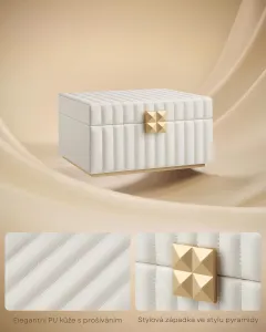 SONGMICS Šperkovnica DESON 24 cm biela