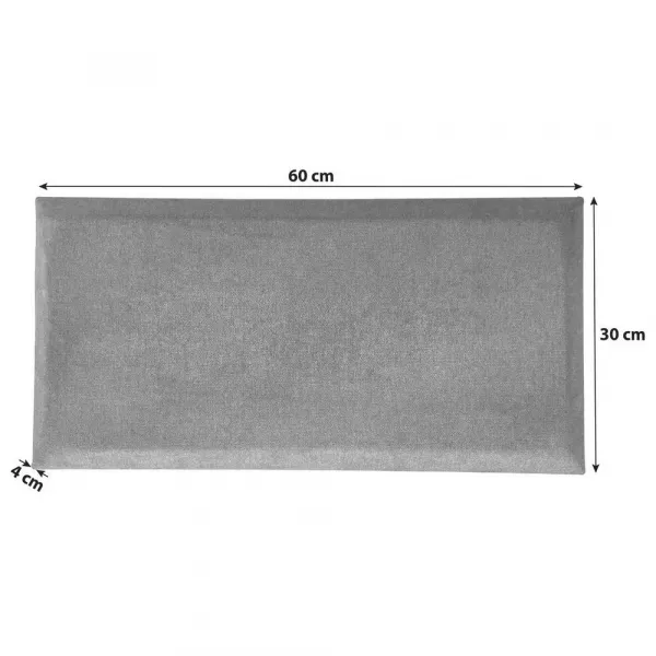 čalúnený panel 2ks, 60x30cm obdĺžnik, antracitová
