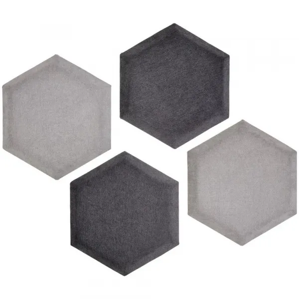 čalúnený panel 2ks, 36x32cm hexagon, antracitová