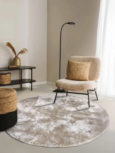 ELLE Decoration koberce Kusový koberec Cosy 106111 Cream kruh z kolekcie Elle - 200x200 (priemer) kruh cm