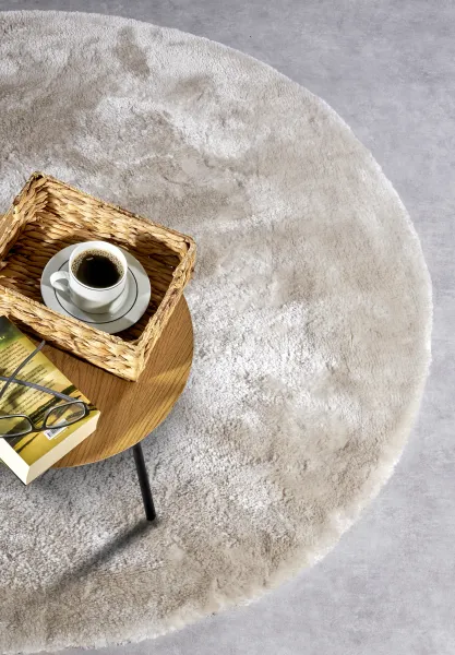 ELLE Decoration koberce Kusový koberec Cosy 106111 Cream kruh z kolekcie Elle - 200x200 (priemer) kruh cm