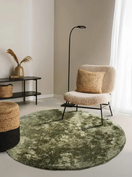 ELLE Decoration koberce Kusový koberec Cosy 106109 Green kruh z kolekcie Elle - 160x160 (priemer) kruh cm