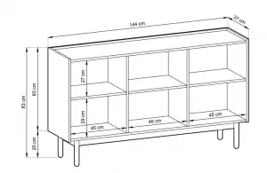 ArtPS Komoda CHIC K144 | 83 cm