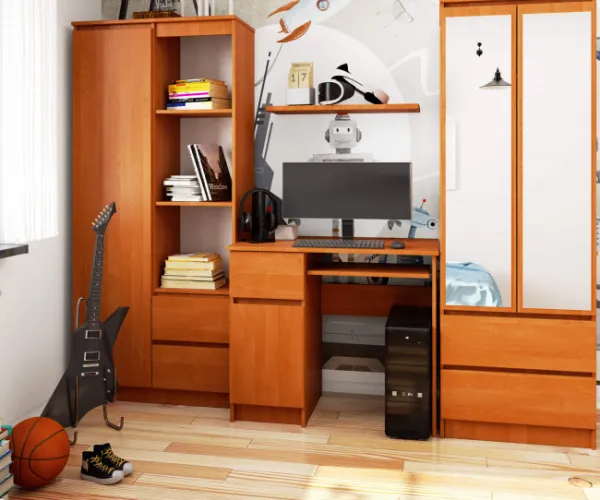 Ak furniture Písací stôl 90 cm Piksel jelša ľavý