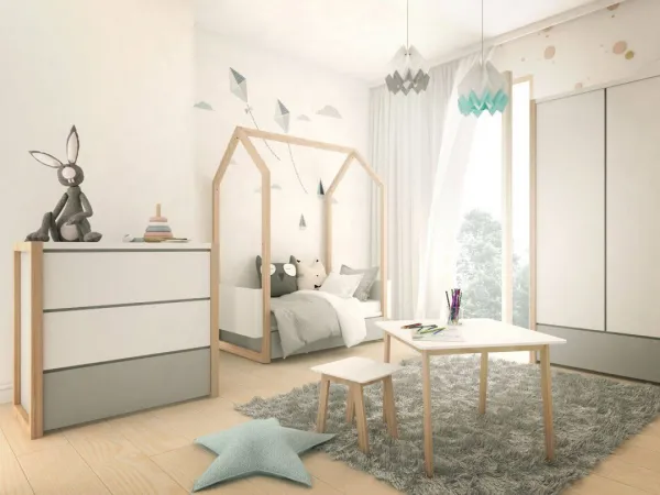 ArtBel Detský set stôl & stolička WOODY Farba: Ružová